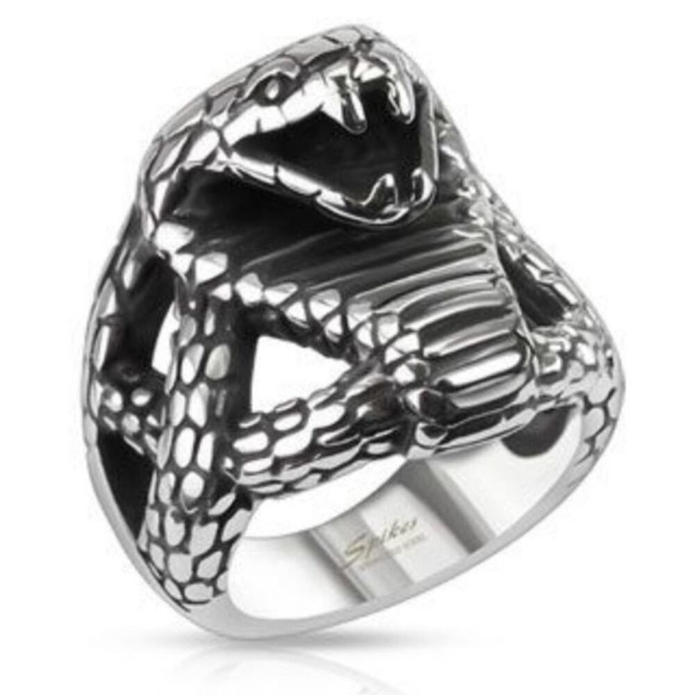 New stainless steel cobra ring‎ size 9